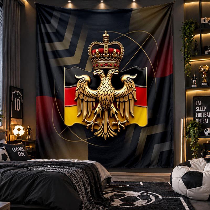 Wall Hanging Tapestry Belgium Football Print Cloth for Living Room Bedroom Home Decor