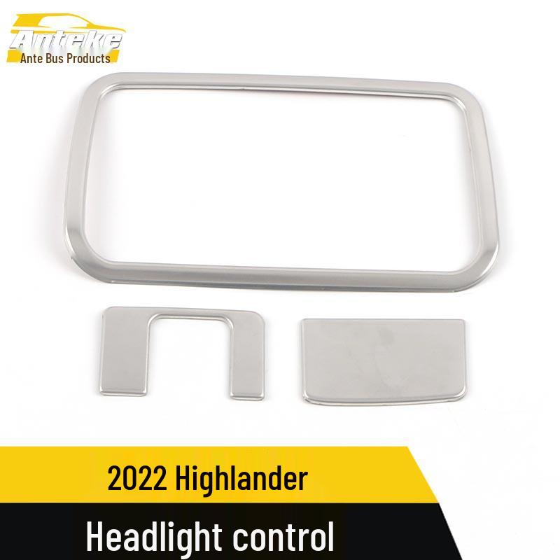 Highlander Headlight Control Decorative Frame & Adjustment Switch Patch - Fits 22 Models