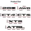 ABS Rear Tail Trunk Emblem Car Letter Logo Fender Side Stickers For Cadillac CT4 CT5 CT6 CTS XT4 XT5 XT6 XTS ATS AWD 25T 28T 40T