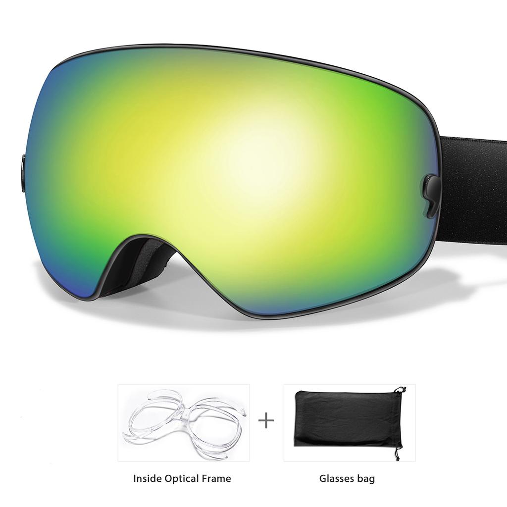 Anti-Fog UV400 Snowboard Goggles for Men Women Outdoor Sports Ski Mask Cycling Glasses with Replacement Lens Christmas Gift