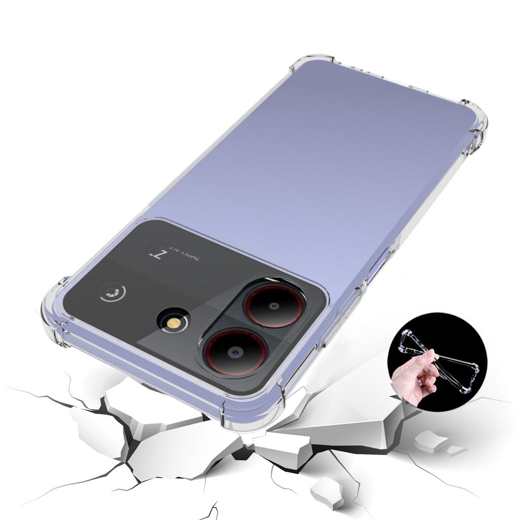 IDEWEI Phone Case For ZTE Blade A54 Soft TPU Transparent Phone Protector Airbag Phone Cover