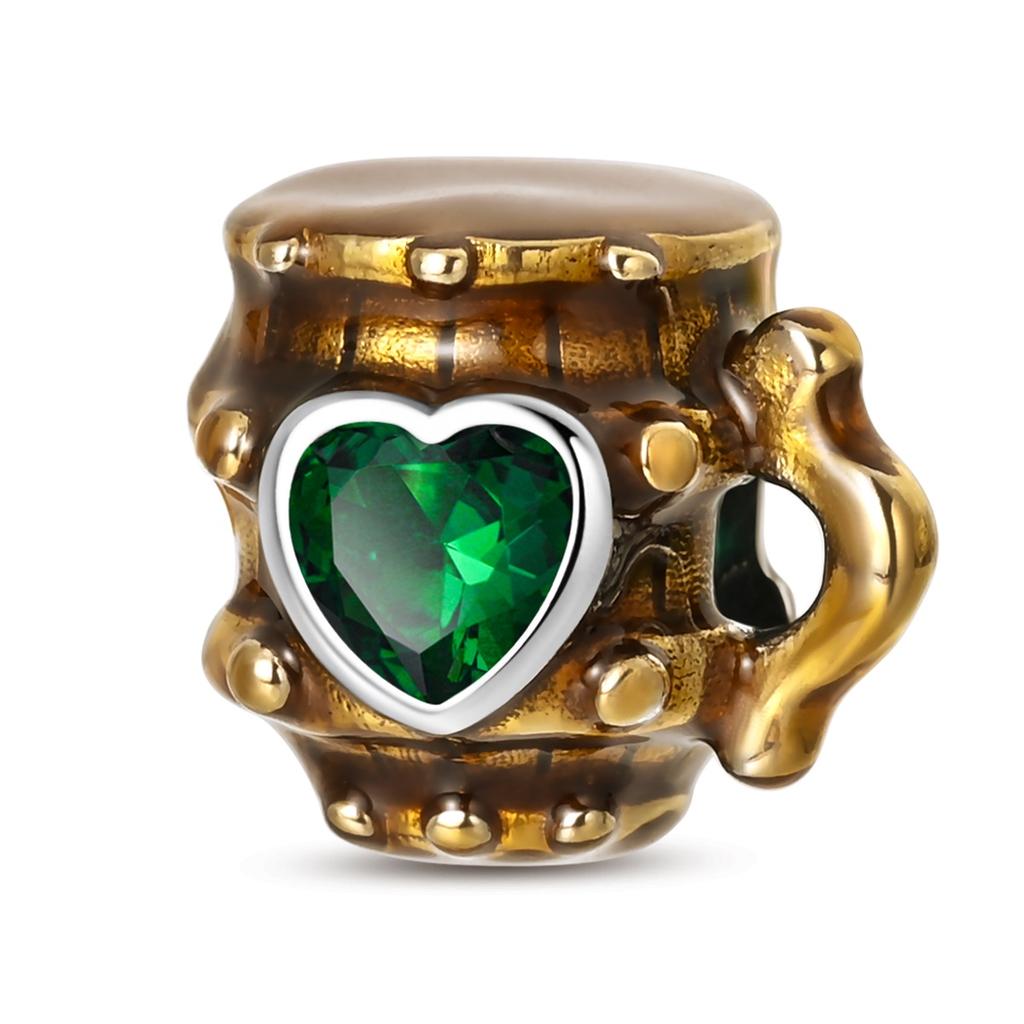 Beautiful copper Tea Cup Wine Cup Beer Coffee Cup Bottle Charm Bead Charms Compatible With Do It Yourself Bracelets Necklaces Lovely Gifts