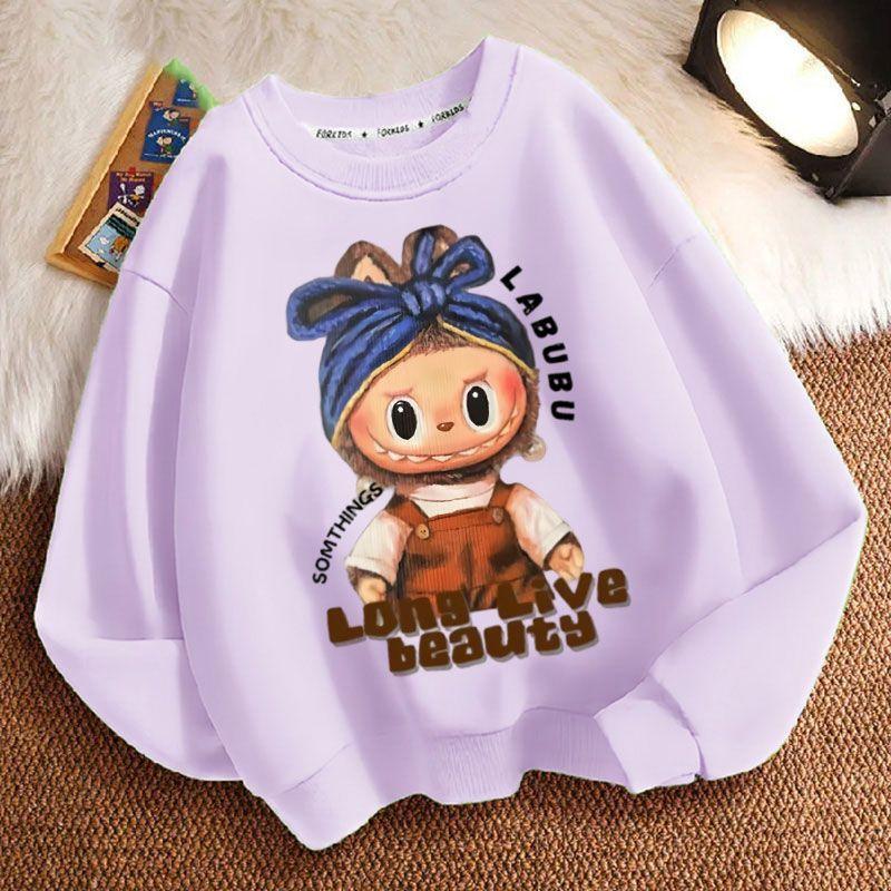 Cute Round-neck Hoodies for Children, Long-sleeved Loose Hoodies for Boys and Girls In Spring and Autumn