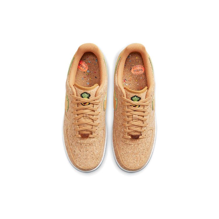 Nike Air Force 1 07 Premium Happy Pineapple - Cork Męskie trampki Brązowe Wielokolorowe Len DJ2536-900