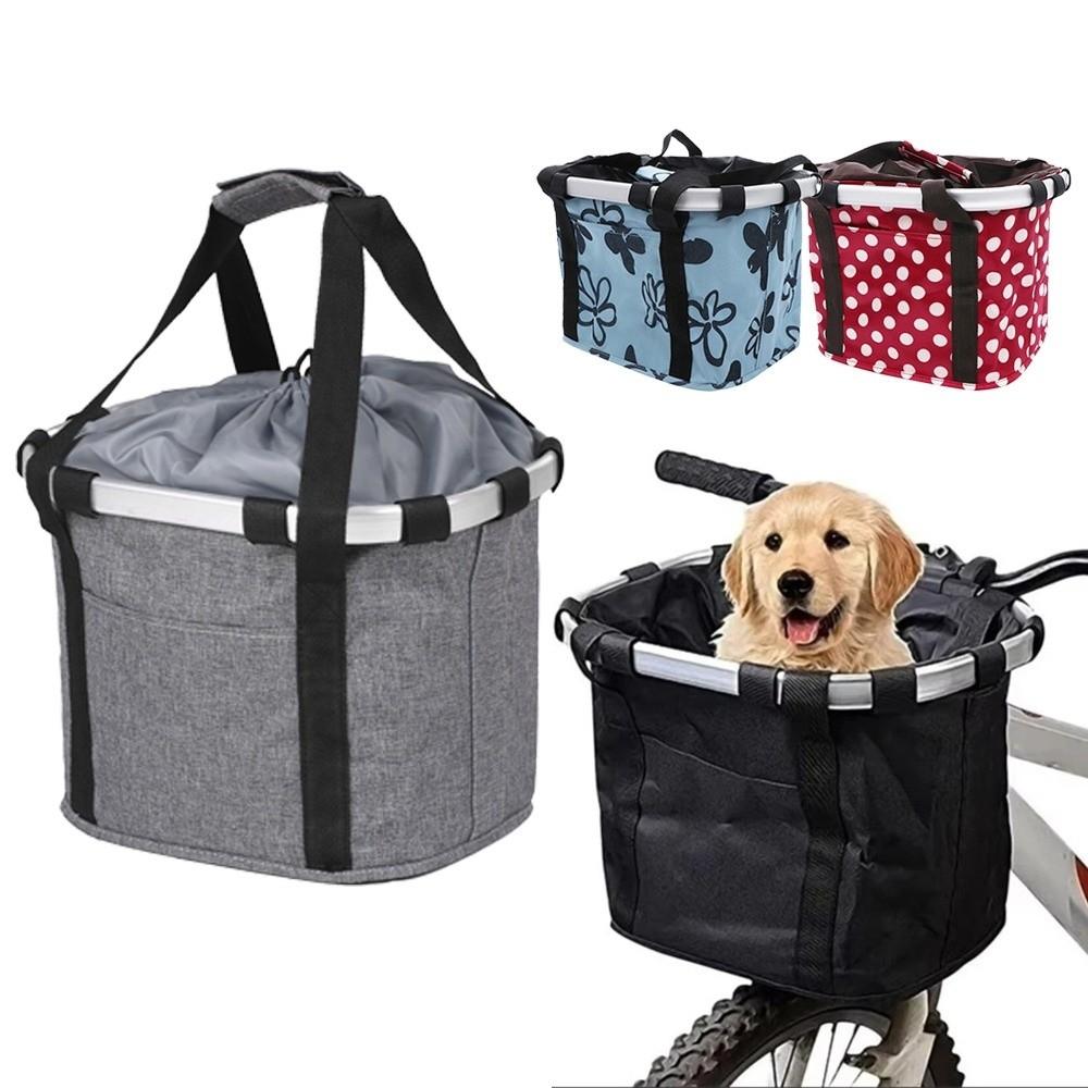 5KG Load Capacity Bicycle Front Basket 2 in 1 Design Handlebar Hanging Bag for MTB Cycling
