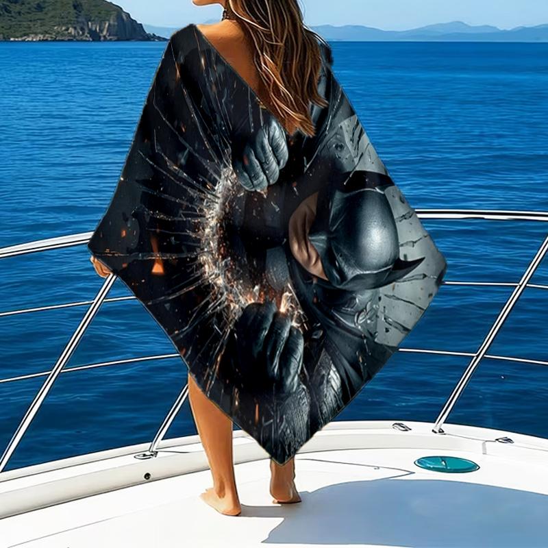 Breaks Through Bat Beach Towel - Soft, Absorbent Microfiber, Lightweight, Ideal for The Beach, Parties, Travel, Camping fan gifts