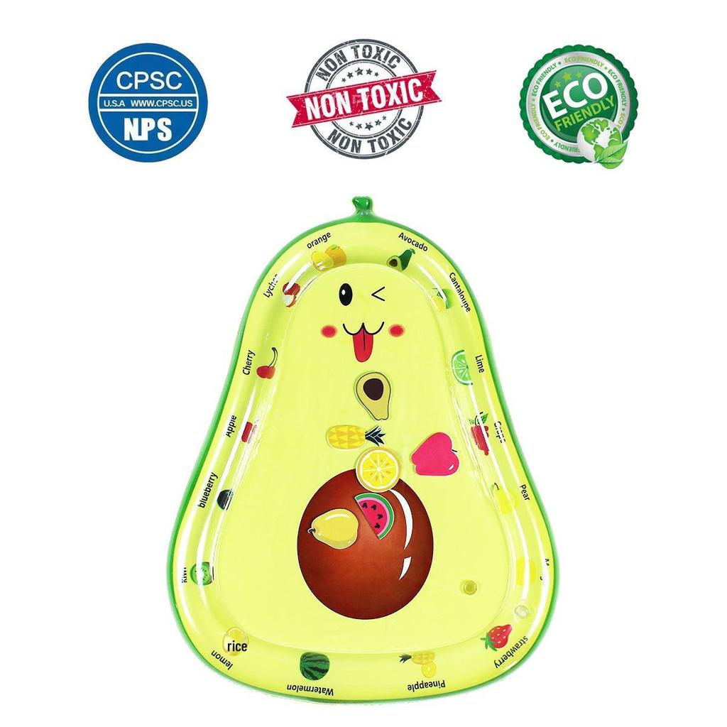 30-Silk Thickened PVC Inflatable Water Mat for Baby and Toddler Crawling, Summer Cooling Ice Pad Cushion