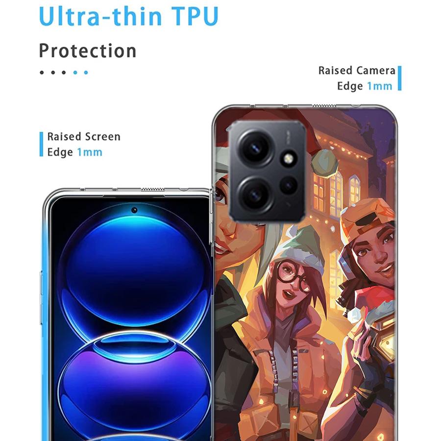 Valorant Killjoy Phone Case For Redmi Note 14 15 Pro 5G 13 12 Pro Plus 11 11T 11E 11S 10 Pro 10S 9 9S Cover Cell Clear TPU Capa