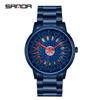 Classic Men's Quartz Watch - Car Wheel Style, Steel Band, Trendy & Casual