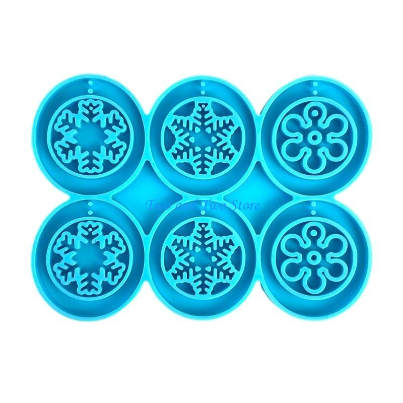 HX6F Jewelry Mould Silicone Resin Mold Christmas Snowflake Pendant Epoxy Resin Molds