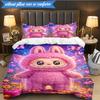 Fantasy Labu-bu Unicorn Journey Set Biancheria da Letto 3 Pezzi Gruppo Musicale K-pop, Ideale per Camera da Letto, Dormitorio, Include Copripiumino e 2 Federe, Regali per Fan