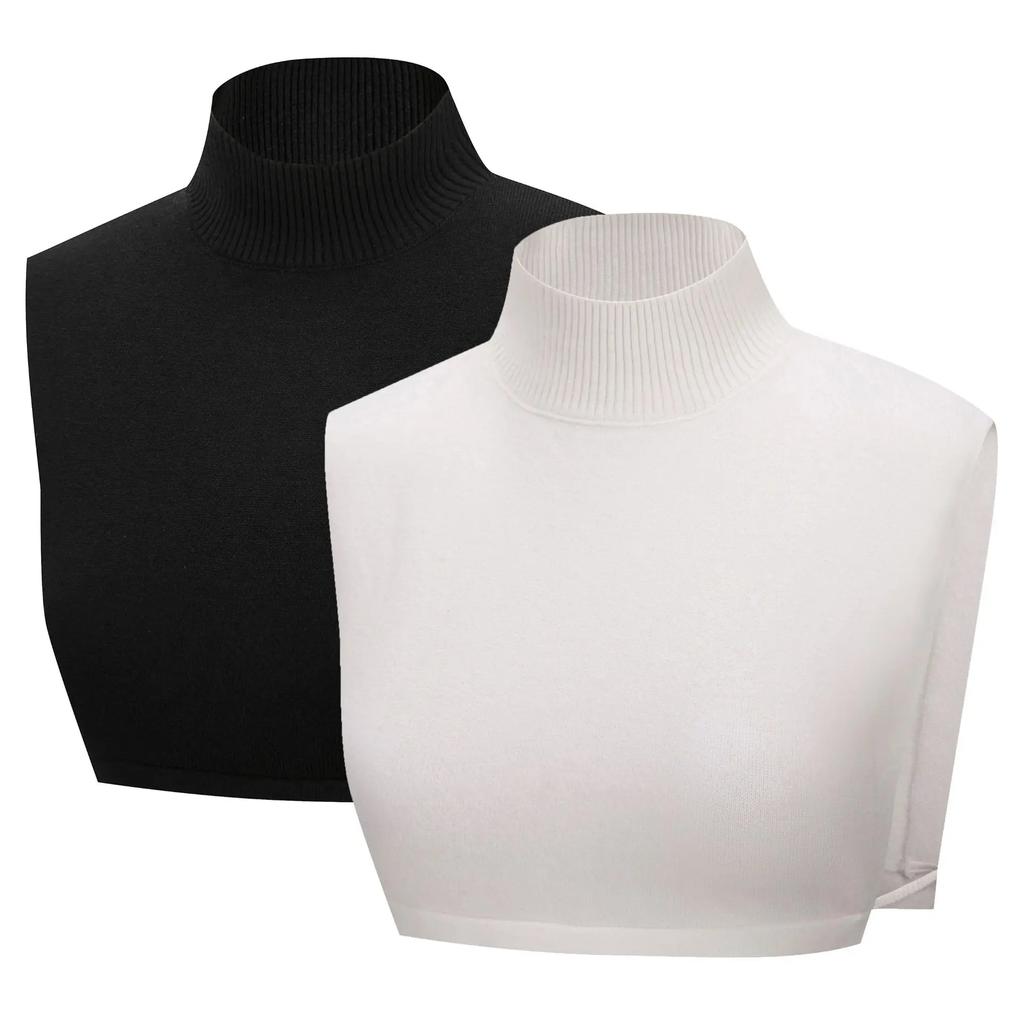 Women Winter Sweater Decoration False Collar Ladies Turtleneck Stand Fake Collar Adjustable Half-Shirt Blouse Top Accessories