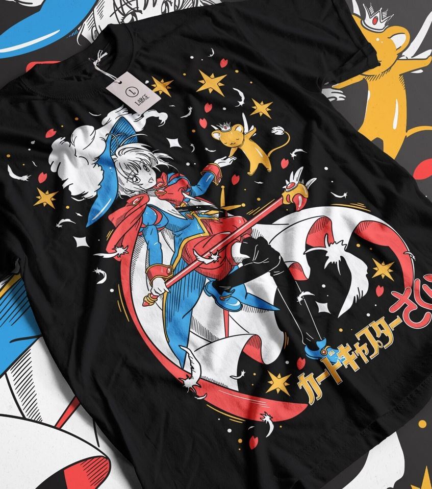 

Cardcaptor Sakura T-shirt Waifu Kero-Chan Kawaii Anime Manga Gift Shirt All Size L