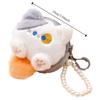 Cat Cartoon Plush Coin Purse Pearls String Portable Mini Plush Coin Bag Candy Color Accessories Backpack Keychain Plush Purse