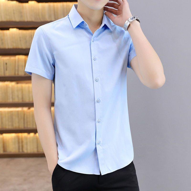 Summer Short Sleeve Men's Shirt Versatile Casual Business Short Sleeve Top