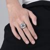 Vintage Nordic Viking Odin Triangle Logo Stainless Steel Ring Ring Men's Titanium Steel Finger Ring