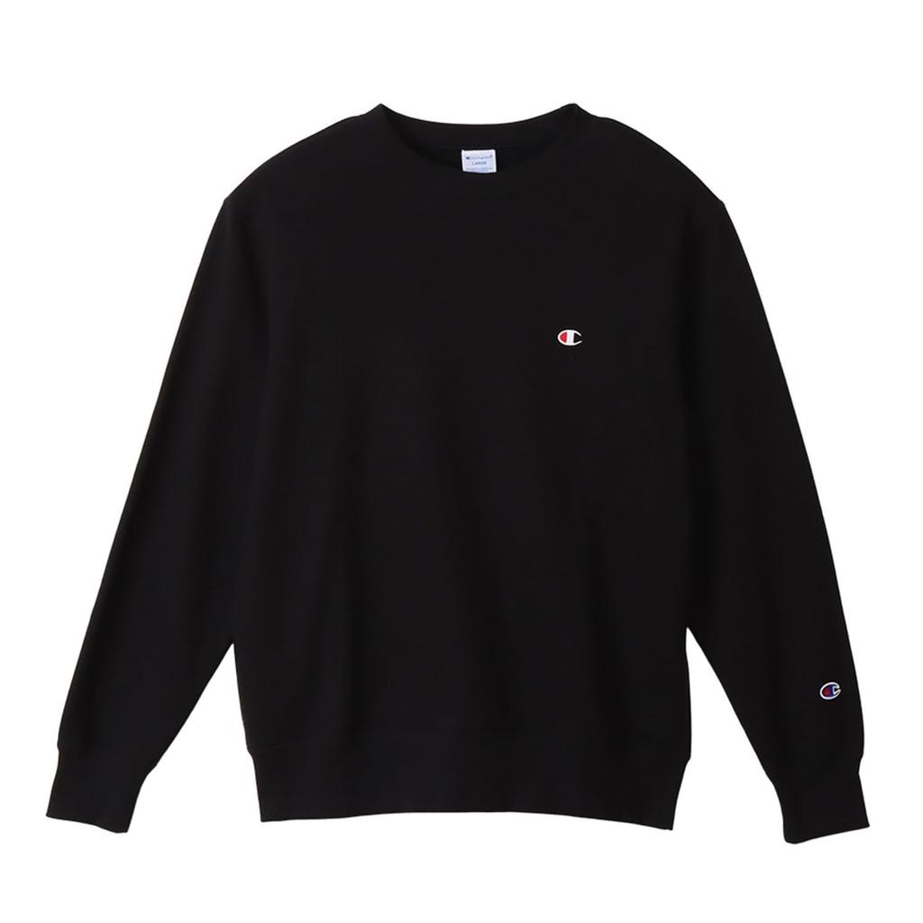 Champion Basic Rundhals Lang Bestickt Größe Sweatshirt, Ärmel, Fleece, Logo, C3-W001Z-090-XL