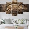 Modern Wall Art Painting On Canvas Decoration Posters 5 Panel Dinosaur Fossil Modular Picture Home  Living Room HD Print