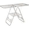 Clothes Airer 1.48 M Drying Length Portable Standing Dryer with Telescopic Rods, Wing Clothes Airer Clothes Dryer for Indoor and Outdoor, Silver+White