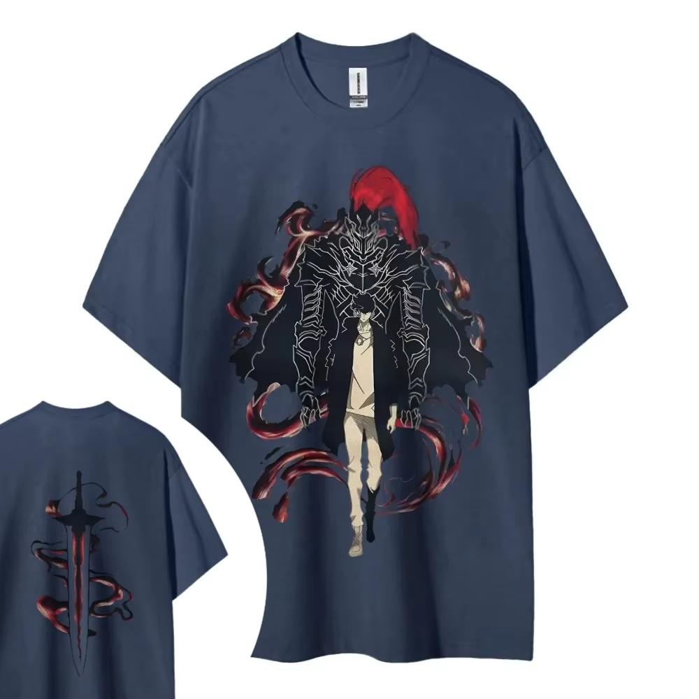2026 Leveling Cotton Unisex Crewneck Anime Comfortable Short-sleeved Sports and Casual Unisex's and Women's Tops Popular
