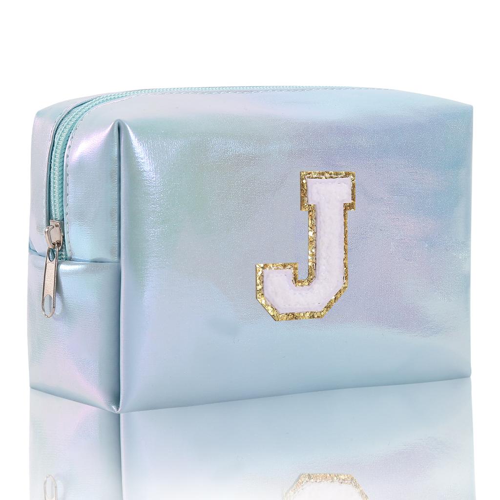 Octagon Bag Embroidery Alphabet Makeup Bag Large Capacity Toiletry Bag Travel Storage Bag Clutch Bag