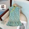 Girls Summer Floral Short Sleeve Cheongsam Dress Kids Princess Modified Chinese Qipao Party Gown For Children