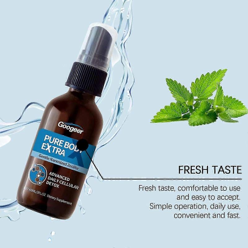 Pure Body Extra Nanosized Zeolite Spray 3-Pack, Natural Daily Detox for Women & Men, Travel-Friendly Body Care, Freshness, Exp. 2026