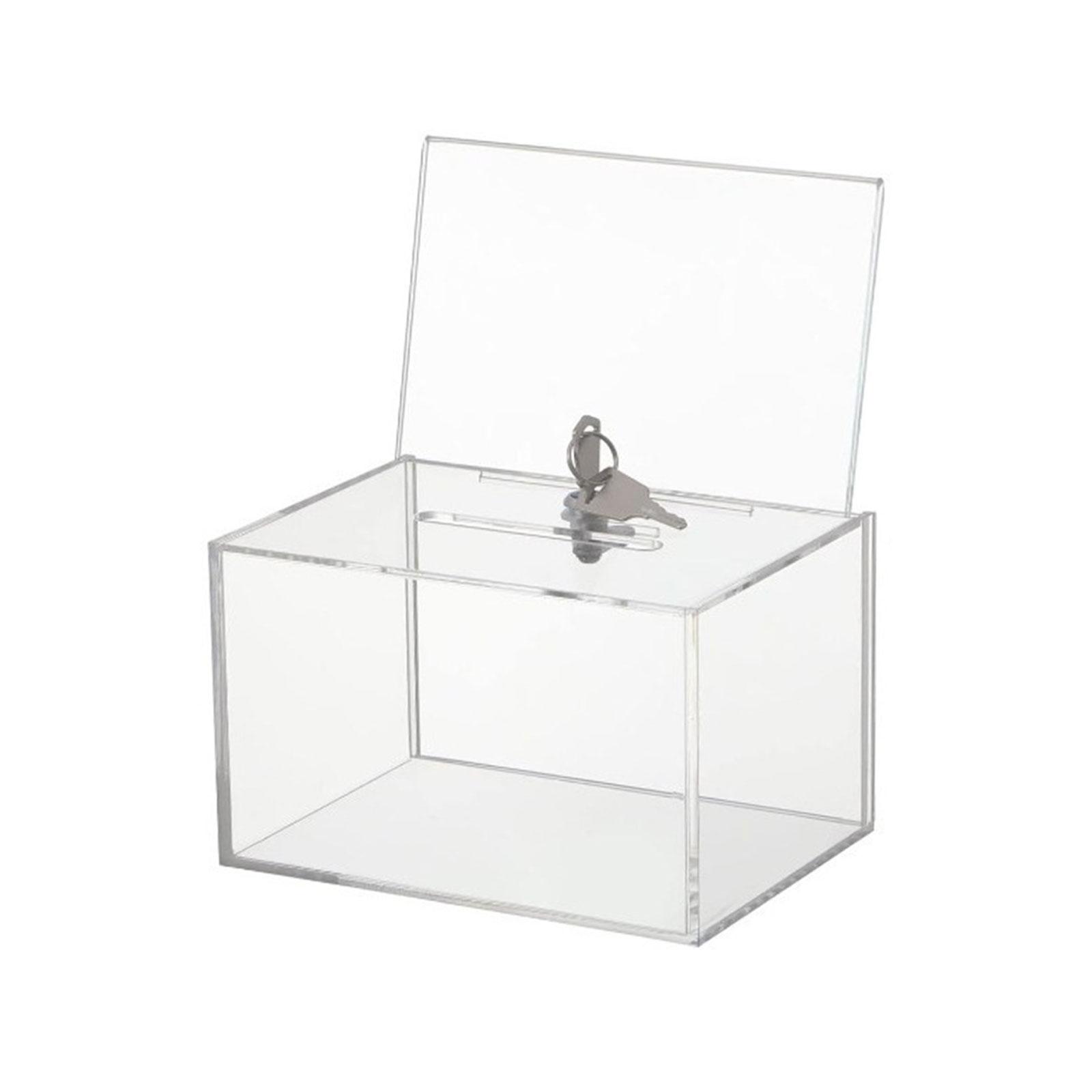 

Высокопрозрачный акриловый дисплей для пожертвований и лотерейных коробок для сбора средств Лотерейная коробка для чаевых Коробка для школ Больниц