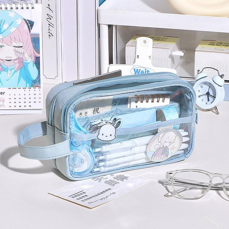 Large Pencil Case for Girls Teens Kids Pencil Bag with Zipper Pencil Pouch Aesthetic Pencil Pen Case Organizer for School