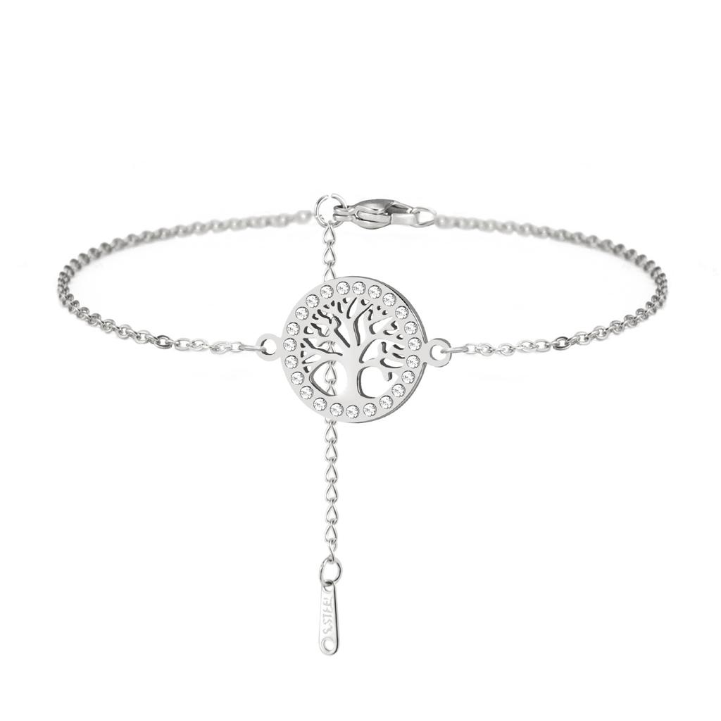Couple Bracelets Simple Design Korean Hip Hop Diamond Tree Charm Hand Jewelry