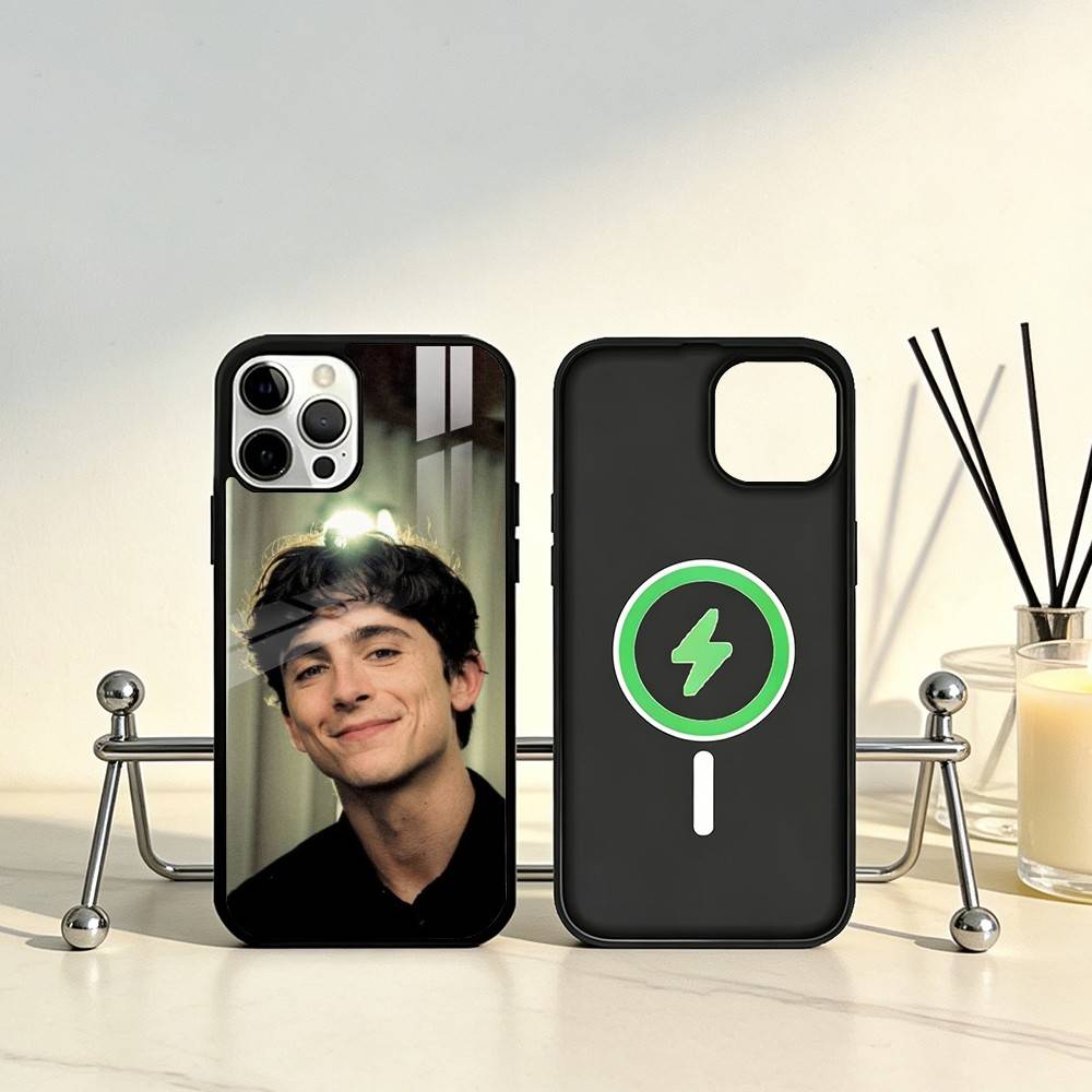 Timothee Chalamet Phone Case For iPhone17,16,15,14,13,12,11 Plus,Pro Max Magnetic For Magsafe Wireless Charging