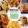 QELEG 2pcs Silicone Wax Melt Molds, 18 Cavities Mini Eggo Waffle Mold for Cookie, Chocolate, Candy and Gummy Mold
