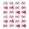 24Pcs Multi Colors Dog Hair Bows Small Size Dog Bow Hair Ties  Pet Holiday Ornament