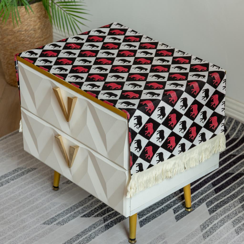 Retro Cotton And Linen Dining Table Cloth Printed Peony Small Fresh Korean Cover Cloth Table Fabric