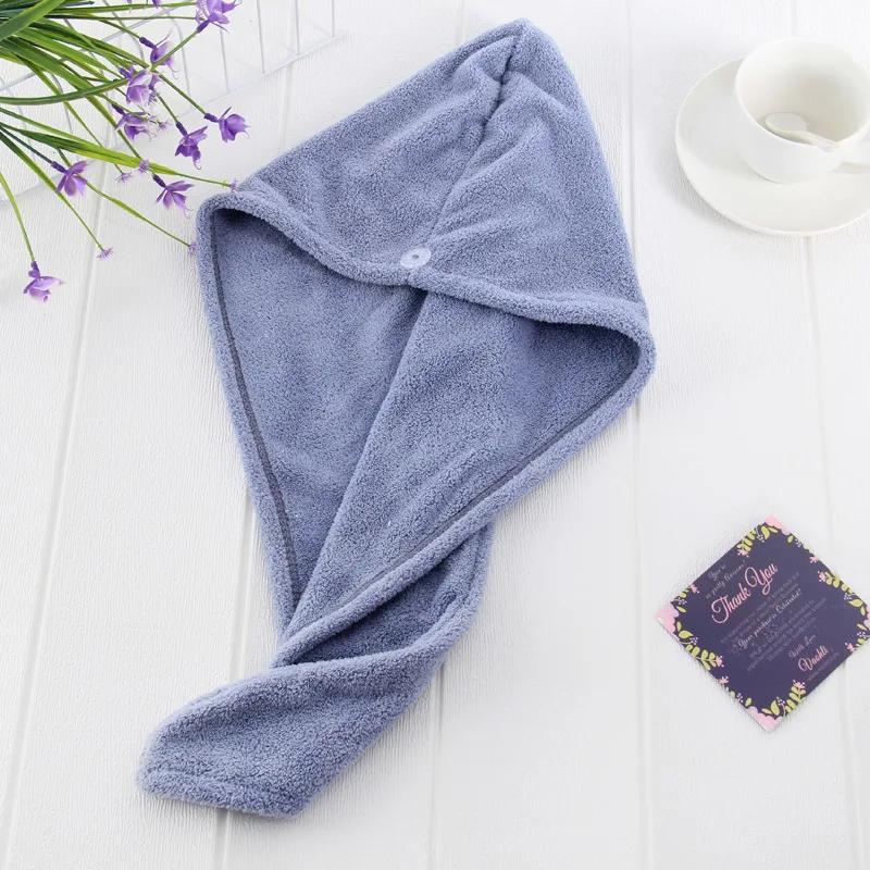 Girl's Hair Drying Hat Quick-dry Hair Towel Cap Hat Bath Hat Microfiber Solid Towel Cap Super Absorption Turban Hair Dry Cap