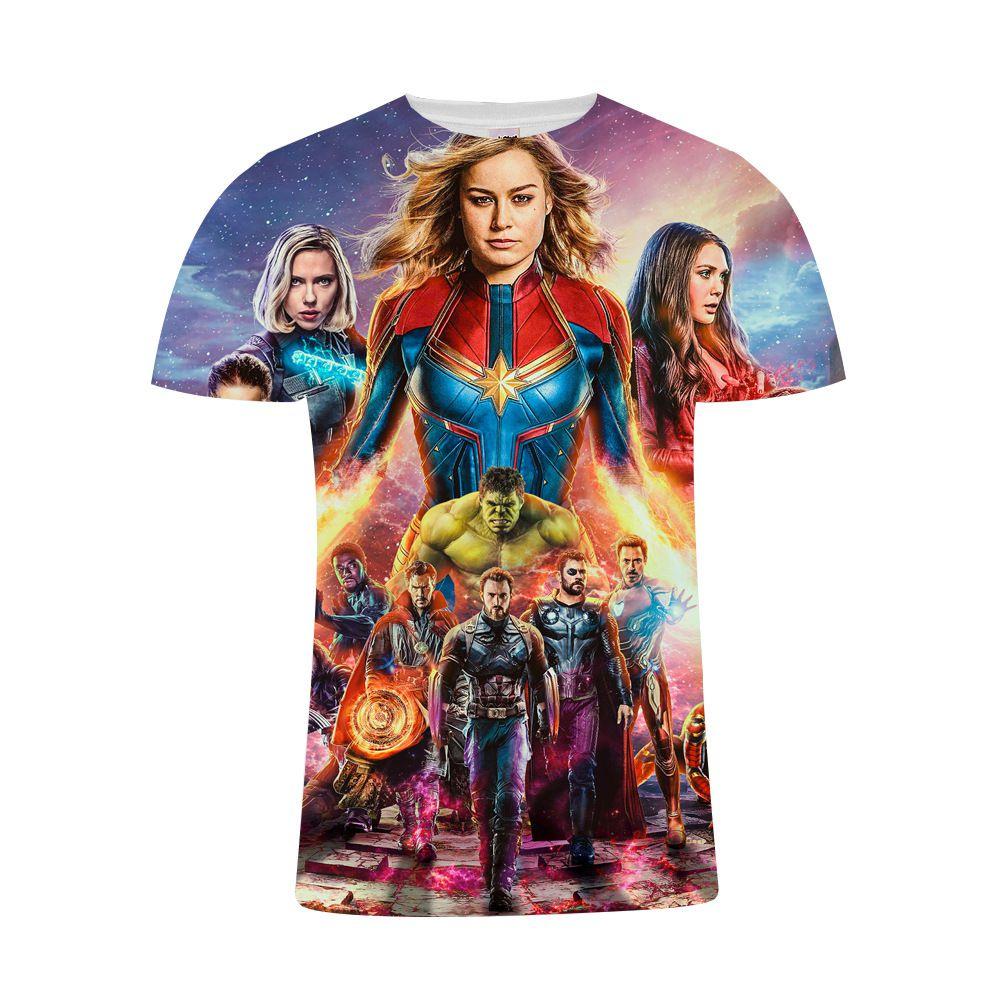 Avengers 4 Endgame T-shirt Superhero 3d Short Sleeve Stylish Casual Tee Top
