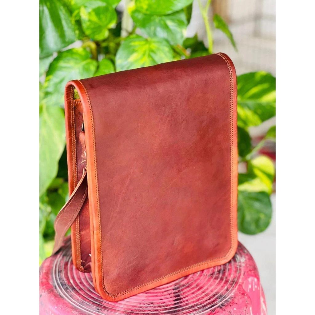 Wax Leather Goat Messenger Genuine Shoulder Men's Handmade