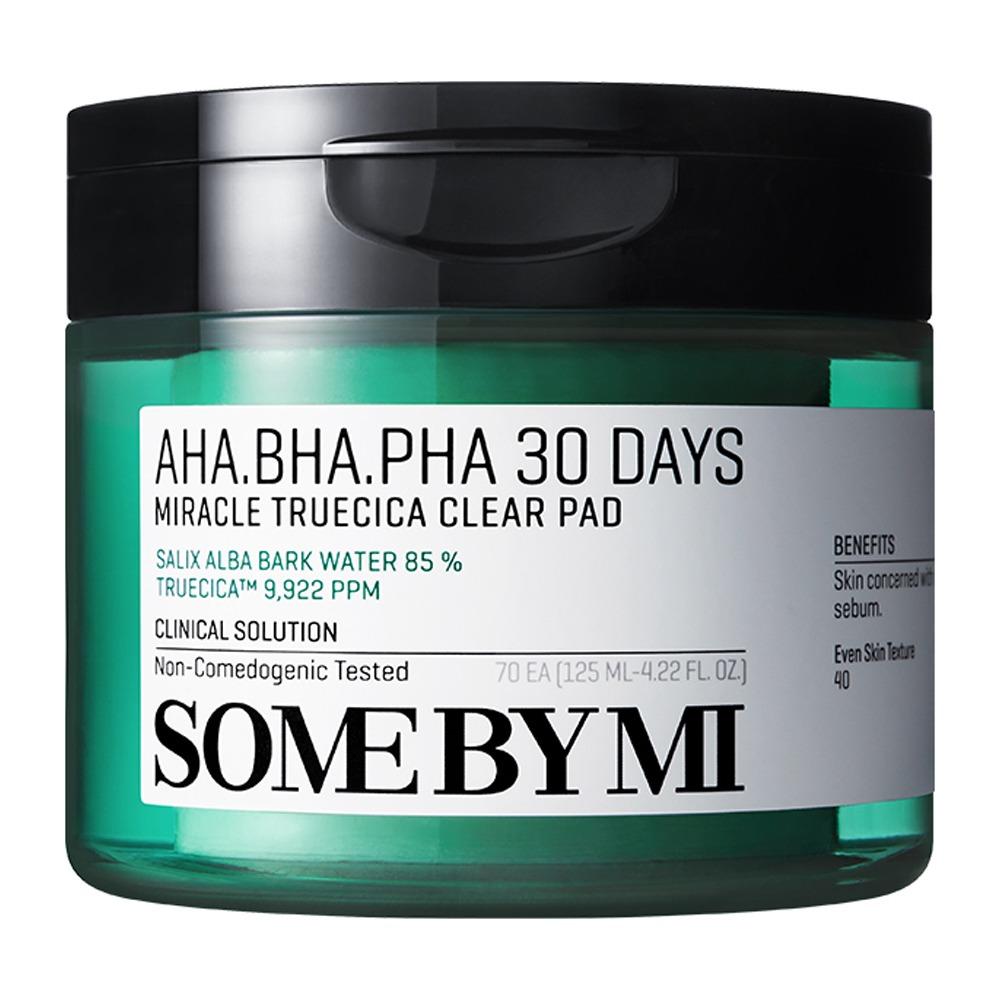 

SOME BY MI AHA BHA PHA 30 Days Miracle Truecica Clear Pad Exfoliating & Calming Toner Pads 125ml (70 Pads)