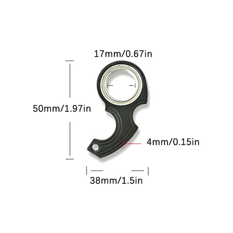 Exquisite Decompression Keychain Fingertip Spinner Anti-Anxiety Toy Fingertip Rotating Keychain For Couple Gift