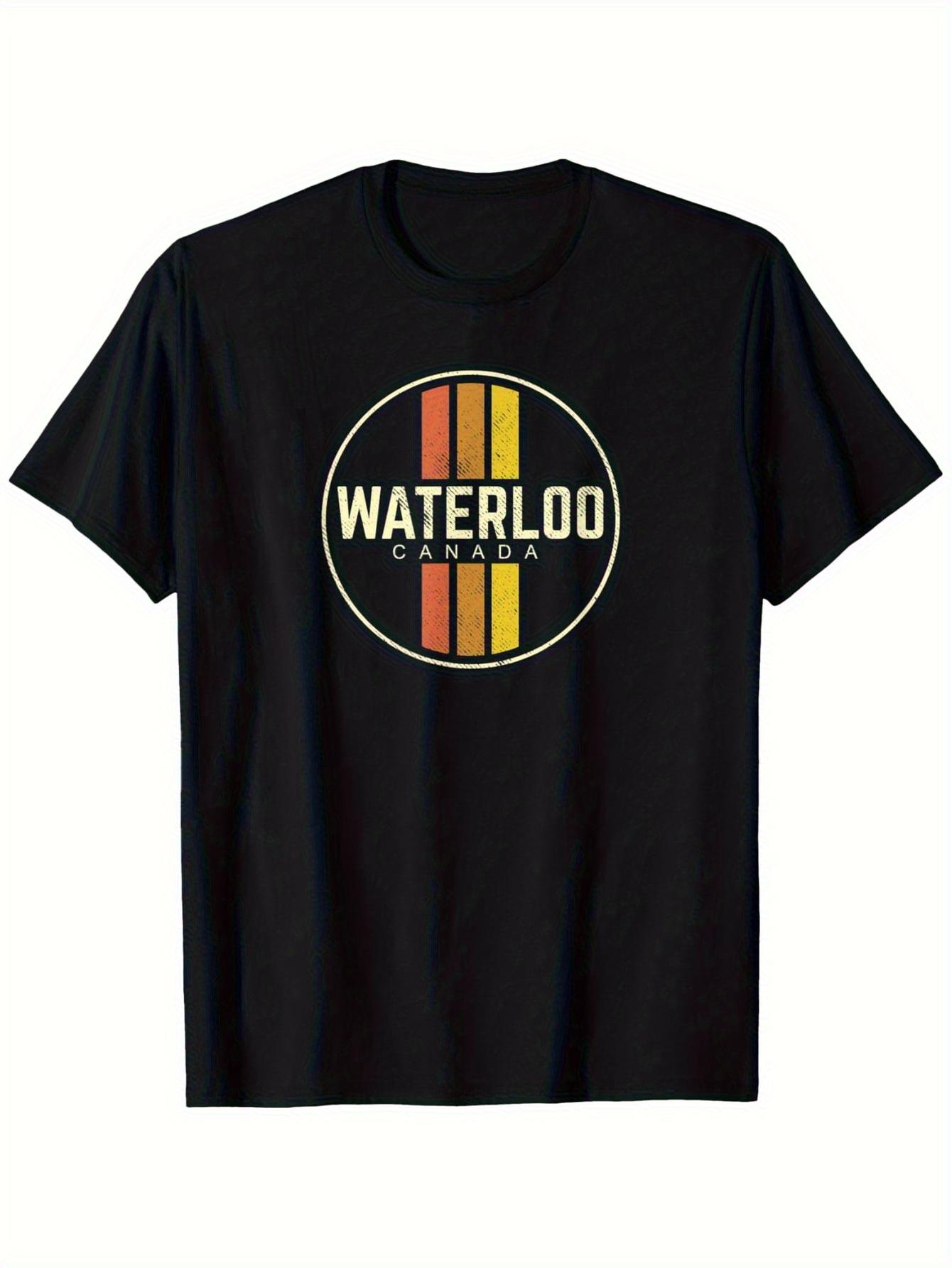 [Travel Friendly] Retro Waterloo Canada Graphic T-shirt- 100% Cotton M