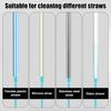 Cleaner Brush Set, 9.45 Inch Silicone Straw Brush with Cup Lid Brush Reusable Water Bottle Straw Cleaner Pipe Cleaners Crevice Brush Kitchen Cleaning