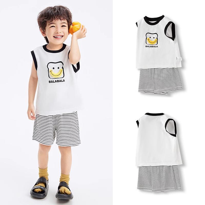 Balabala Children's Boys' Quick Drying Short-Sleeved Set