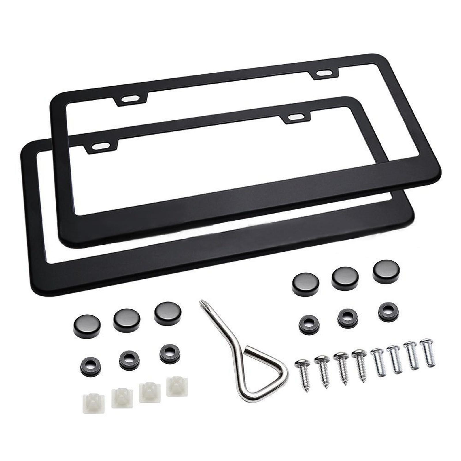 

Черные рамки для номерных знаков с 2 отверстиями, Автомобильный номерной знак One Size