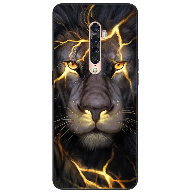 Für OPPO Reno 2 Hülle Weiches TPU-Silikon Cartoon Rückseite Handyhüllen TPU Schwarzer Stoßfänger für Hülle PCKM70, PCKT00, PCKM00, CPH1907