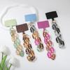 Handmade Colorful Patch Phone Strap Universal Acrylic Lanyard with Chunky Mobile Phone Charm Accessories Chain