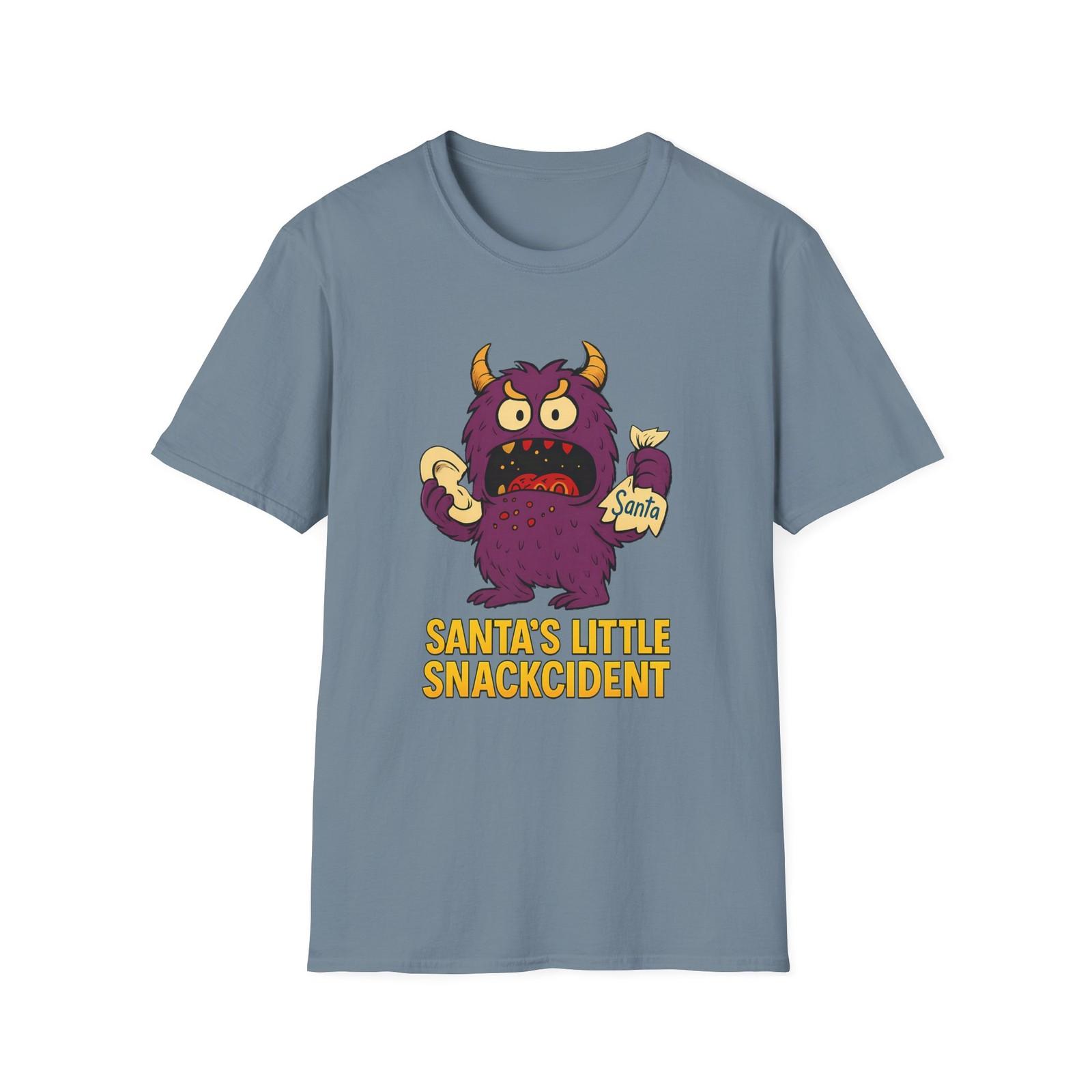 Unisex Softstyle T-Shirt Mens Womens Tees Top Purple Monster Cookie Thief Snackcident Funny Christmas XL