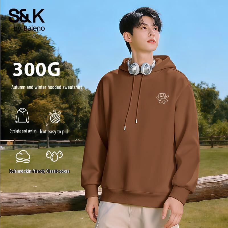 Baleno Men's S&K Series Heavyweight Cartoon Print Hoodie