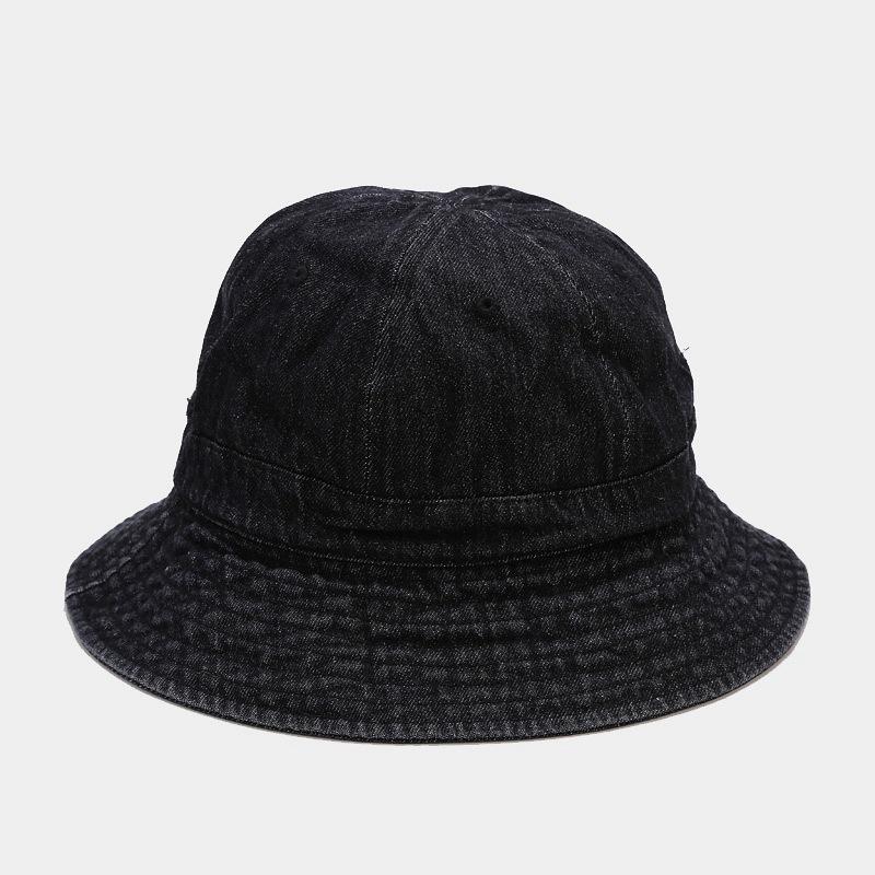 Dome Denim Fisherman'S Hat Solid Color Shading Collapsible Fashion New Unisex Outdoor Sun Protection Basin Cap Women Hat