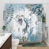 Funny Cat In Bathtub Bathing Cartoon Kids Shower Curtain Tyrannosaurus Rex Wave Polyester Fabric Shower Curtains Bathroom Decor