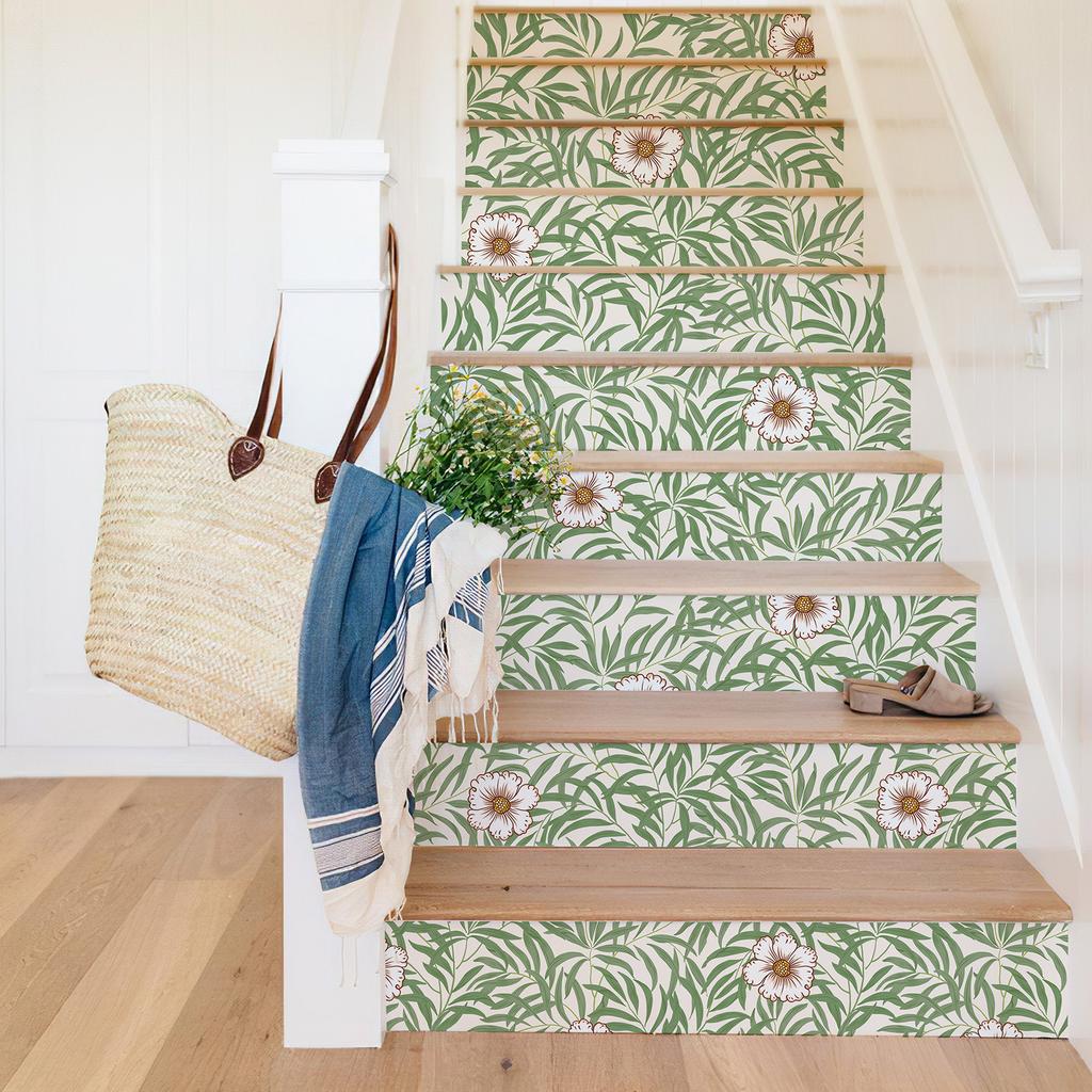 Green Leaves Peel And Stick Wallpaper Chic Self Adhesive Vinyl Living Room Decoration Fresh Branch Waterproof Furniture Sticker